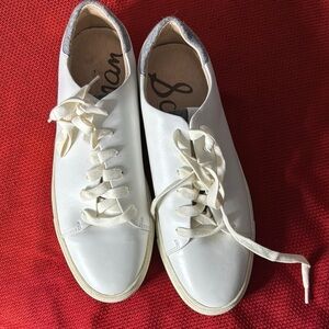 Women's White Leather Sneakers